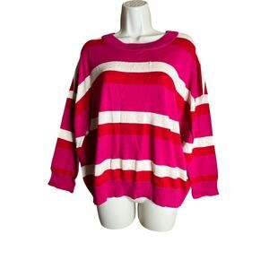 Band Of The Free - Band Of Gypsies Magenta Striped Sweater XS NWT